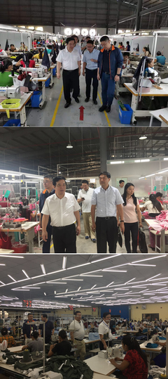 江蘇海企國際股份王遠見總裁一行赴緬甸工廠考察，深化皮革制品全球銷售布局